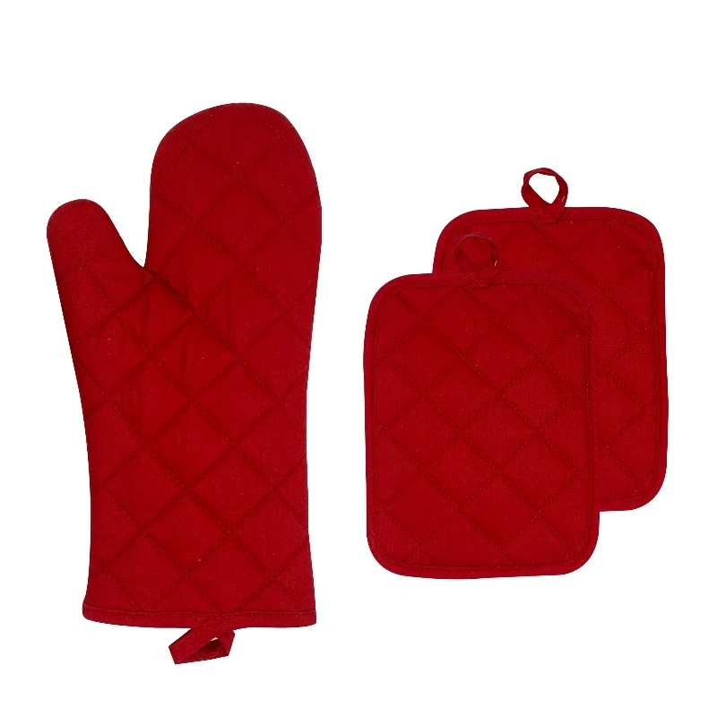 Solid Oven Mitt And Pot Holder Set best